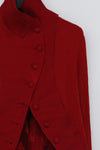 Marc Le Bihan Silky Long Sleeve Jacket Collection Highly Handcrafted France MLB-22914-HONG Red PMLB3